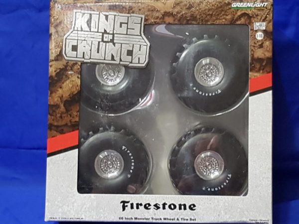GL13558  - 1:18th Monster Truck Firestone 66" Wheel & Tyre Set