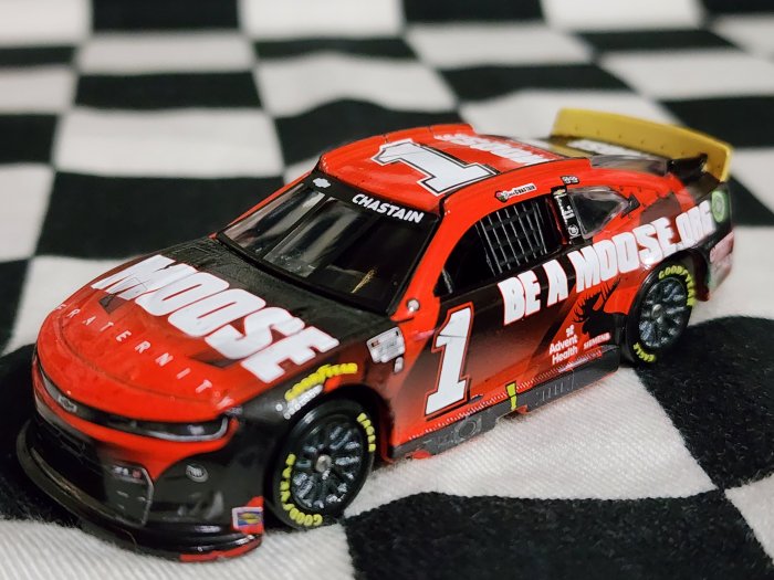 2022 Ross Chastain #1 Moose Fraternity Checkers or Wreckers Martinsville Next Gen1:64th Chevrolet ZL1 Camaro NASCAR